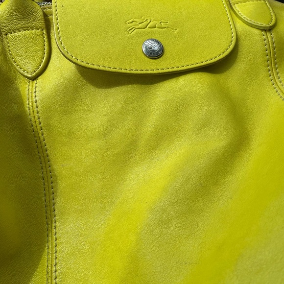 Bright Yellow Leather Handbag Longchamp - Picture 1 of 15